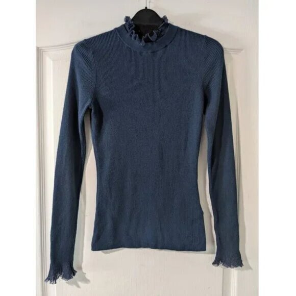 Ted Baker | Dvana ribbed turtleneck with frilled detail - Picture 2 of 14